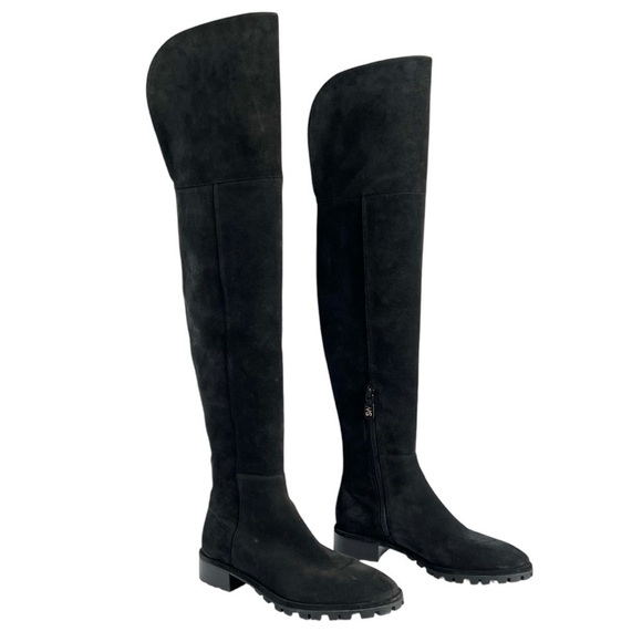 Stuart Weitzman Amber Over the Knee Boot Suede Black Size 7 - Picture 5 of 16